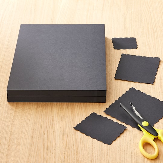 6 Packs: 100 ct. (600 total) Black Heavyweight 8.5" x 11" Cardstock Paper by Recollections™
